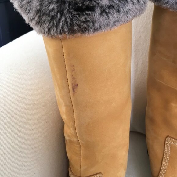 Timberland Women's Leather Mid Calf Wedge Boots - Picture 7 of 8